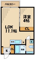 クリフビレッジ E棟の物件間取画像